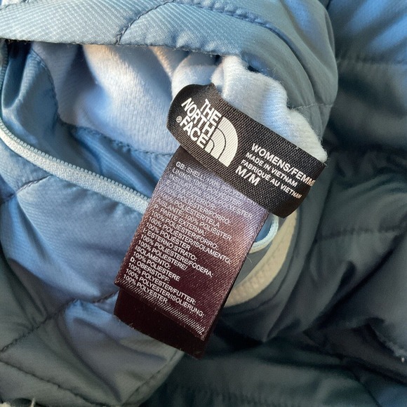 North Face Reversible Fleece Jacket Womens Medium Blue Full Zip Sherpa Fleece - Picture 5 of 6